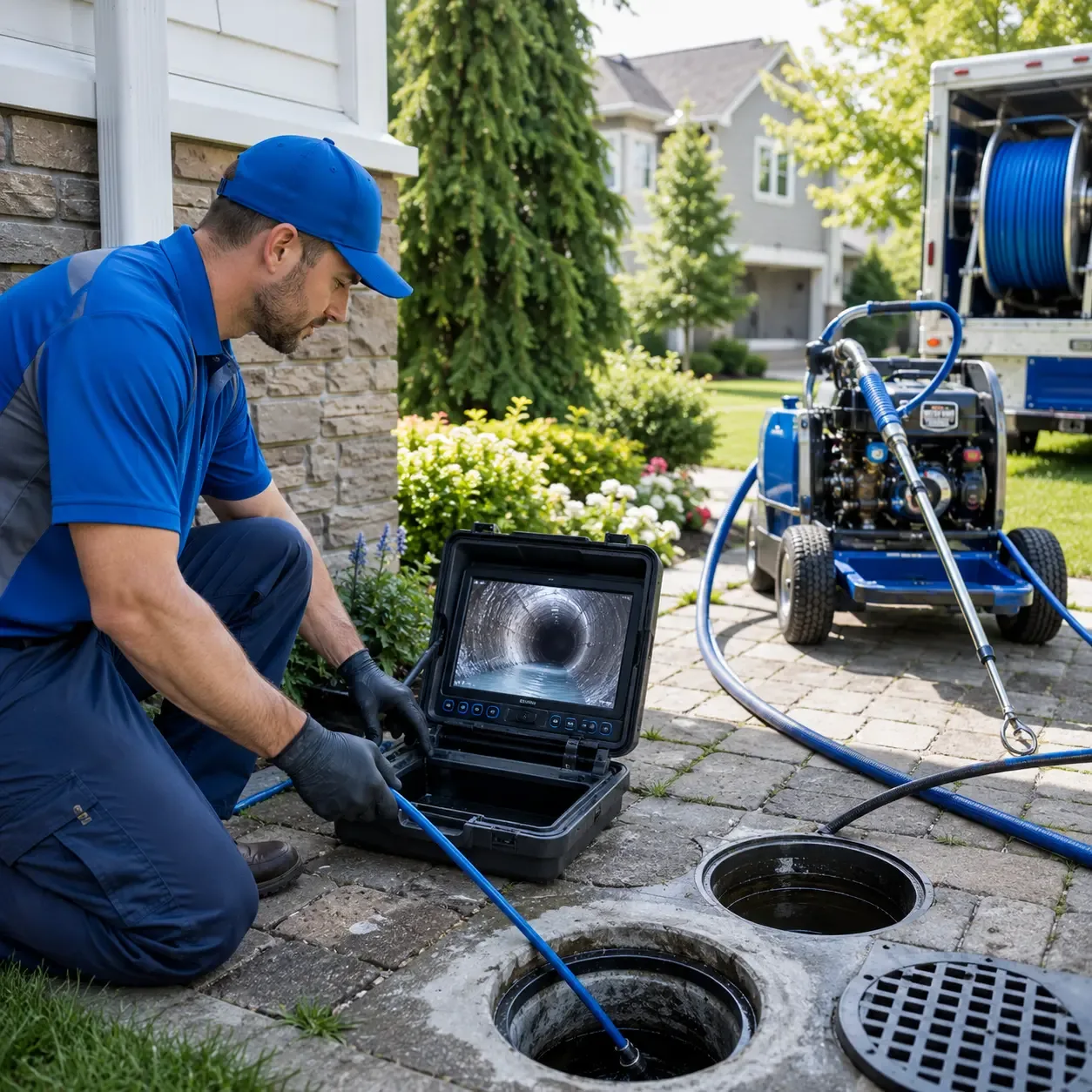 Outdoor drain cleaning professionals serving New Berlin, WI