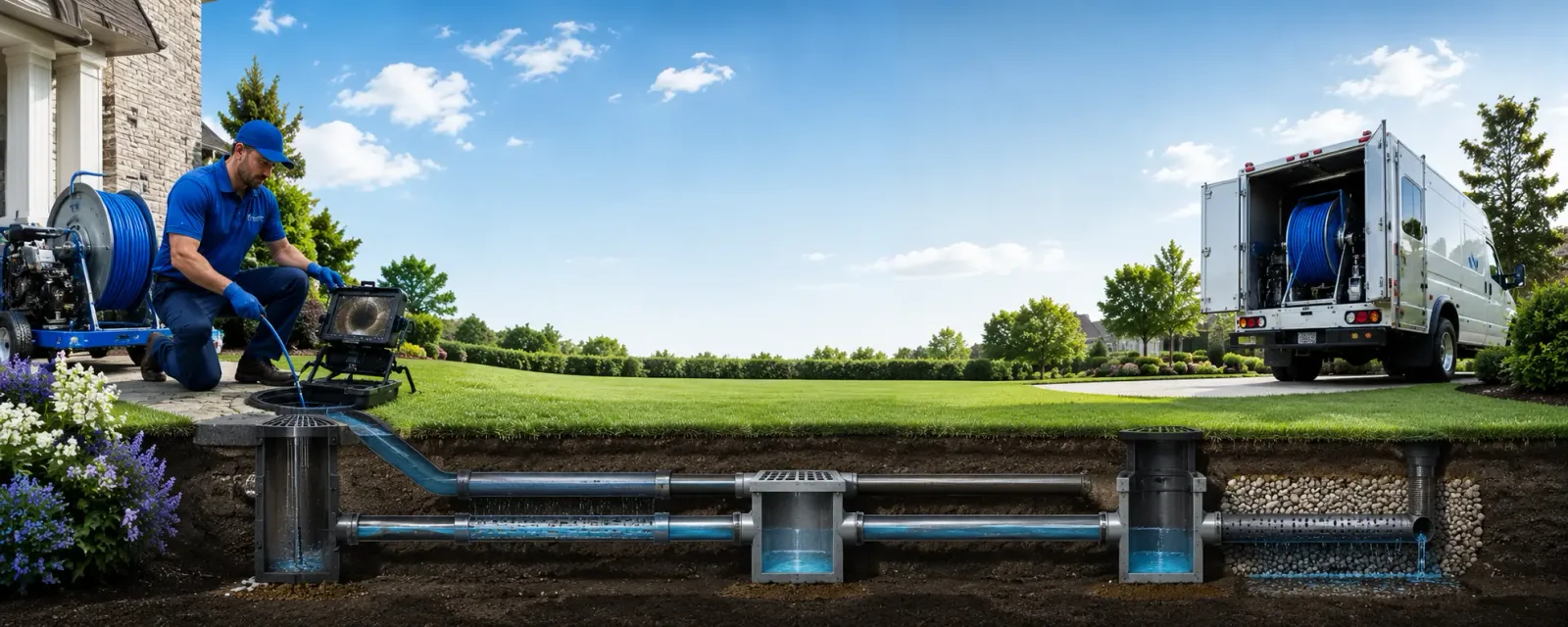 Outdoor drain cleaning information for New Berlin, WI
